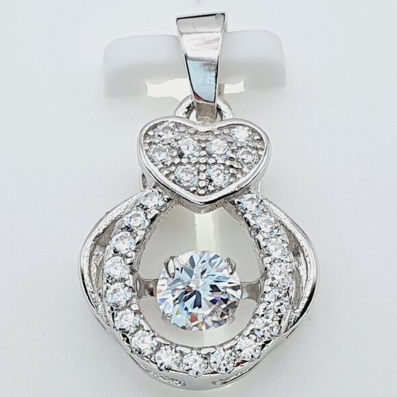 "#925 Sterling Silver Cubic Zircon Pendant for Women/Girls, US925P1117